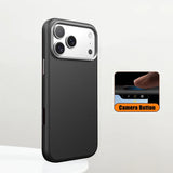 Luxury Business Metal Camera PU Leather Magnetic Case For iPhone