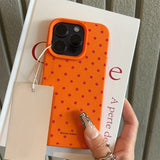 Chic Rose Red Polka Dot Design Lichee Pattern Case For iPhone