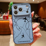 Airplane Route Pattern Magnetic Phone Case For iPhone