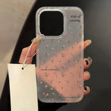Translucent Slim Silky Skin Matte Flowers Phone Case For iPhone