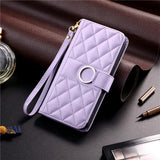 Luxury Leather Flip Wallet Bracket Protect  Case For iPhone