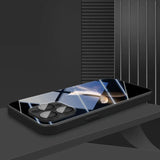 Luxury White Feather Pattern Tempered Glass Case For iPhone