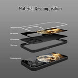 Artistic Love Moon Pattern Tempered Glass Phone Case For iPhone