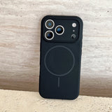 Magnetic Solid Color Silicone Case For iPhone