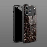 Dark Crack Texture Pattern Tempered Glass Case For iPhone