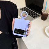 Original Fluorescence Color Liquid Silicone Ring Holder Case For Samsung Galaxy Z Flip