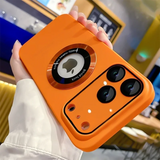 Luxury Frosted Solid Color Magnetic Camera Protection Case For iPhone