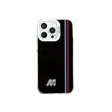 Striped letter M pattern phone case for iPhone