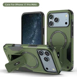 Magnetic Stand Invisible  Wireless Charging Anti-fall Case For iPhone