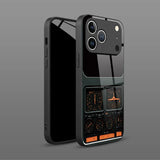 Retro Dashboard Pattern Tempered Glass Case For iPhone