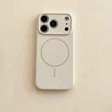 Magnetic Solid Color Silicone Case For iPhone