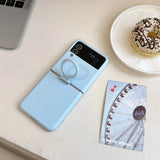 Original Fluorescence Color Liquid Silicone Ring Holder Case For Samsung Galaxy Z Flip
