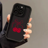 Red Cherry Soft Silicone Phone Case For iPhone