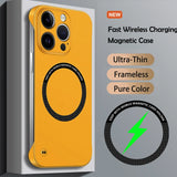 Luxury Ultra Slim Magnetic Frameless Solid Color Case for iPhone