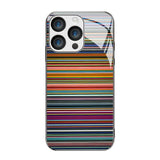 Colorful Stripes Pattern Tempered Glass Case For iPhone