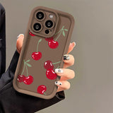 Red Cherry Soft Silicone Phone Case For iPhone