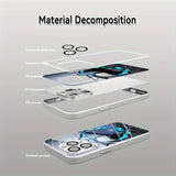 Cool Black Grey For Apple Pattern Glass Electroplated Case For iPhone