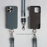 Luxury USB Charging Cable Genuine Leather Case For iPhone