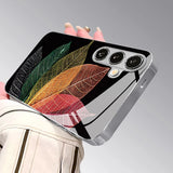 Colorful Veined Dried Leaf Pattern Phone Case For Samsung