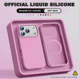 New Magnetic Official Liquid Silicone Case For iPhone