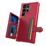 Flip Wallet  Leather Credit Card Hard Back Shockproof  Case for Samsung