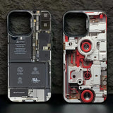 Mechanical style shockproof frosted phone case For iPhone