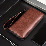 Men's Long Zipper Wallet High Quality Pu Leather Wallet