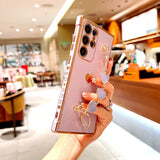 Plating Love Heart Bracelet Case For Samsung Galaxy