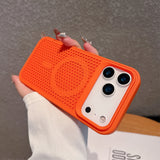Honeycomb Heat Dissipation Wireless Charge Case for iPhone
