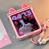 Japan Korean Cute Pink Candy Bracelet Hinge Protective Case For Samsung Z Flip