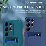 Liquid Silicone Card Holder Case For Samsung