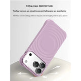 High Quality Magnetic Solid Color Liquid Silicone Wave Pattern Case For IPhone