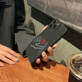 Cat Dog High Five Silicone Case For iPhone