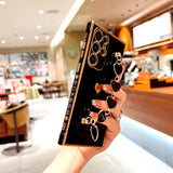 Plating Love Heart Bracelet Case For Samsung Galaxy