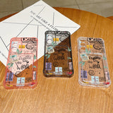 Travel World Print  Card Slot Pocket TPU Case For Samsung Galaxy