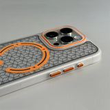 Ultrathin Frosted Geometric Elements Wireless Charging Case For iPhone