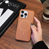 Leather Magnetic Case For iPhone