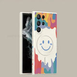 Silicone Graffiti Smile  Magnetic Case for Samsung
