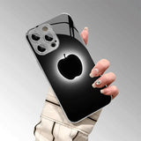 Simple Black White Style For Apple Pattern Electroplated Case For iPhone