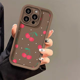 Red Cherry Soft Silicone Phone Case For iPhone