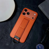 Metal Ring Wrist Strap Bracket Phone Case For iPhone