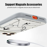 Airplane Route Pattern Magnetic Phone Case For iPhone