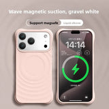 High Quality Magnetic Solid Color Liquid Silicone Wave Pattern Case For IPhone