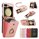 Crossbody Leather Cards Solt Wallet Bag Case For Samsung Galaxy Z Flip