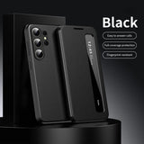 Smart Leather Window View Touch Display Flip Shell Case for Samsung