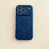 Magnetic Solid Color Silicone Case For iPhone