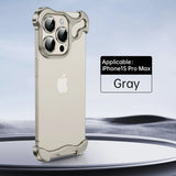 Aluminum Alloy Frameless Shockproof Irregular Metal Bumper Case For iPhone