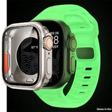 Silicone Band + Protective Case For Apple Watch