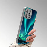 Snow Forest Night Sky Tempered Glass Case For iPhone