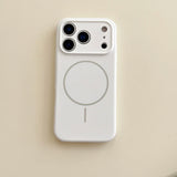 Magnetic Solid Color Silicone Case For iPhone